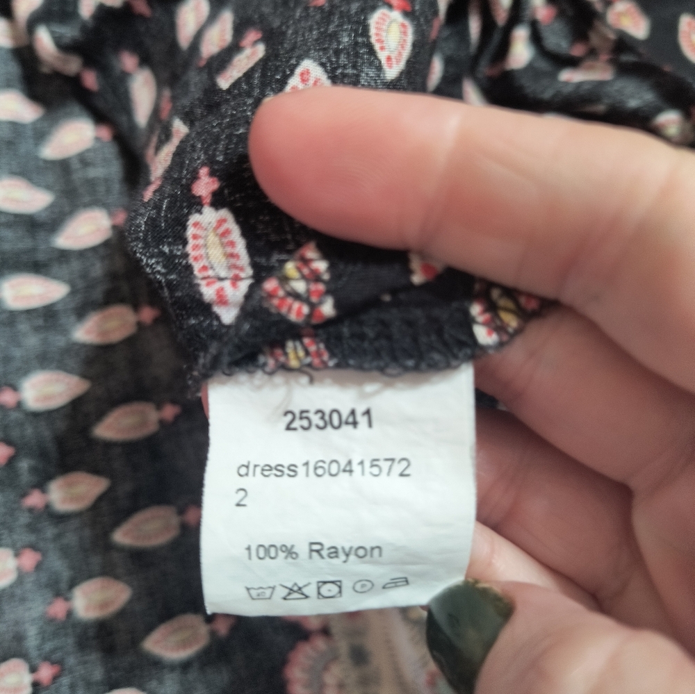 3/$10⭐ Boho Peasant Maxi Dress, Rayon, Women's Small/Medium - Picture 10 of 16